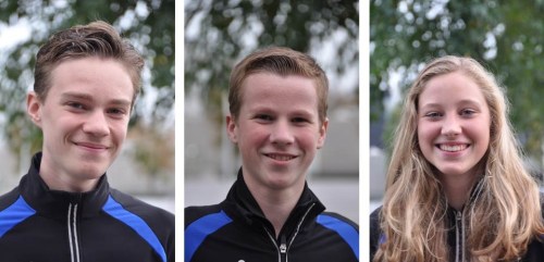 De gepromoveerden (v.l.n.r.) Wouter, Martijn en Merel