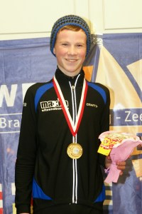 Martijn Weber gehuldigd als winnaar van marathoncompetitie (foto Jeroen Happel)